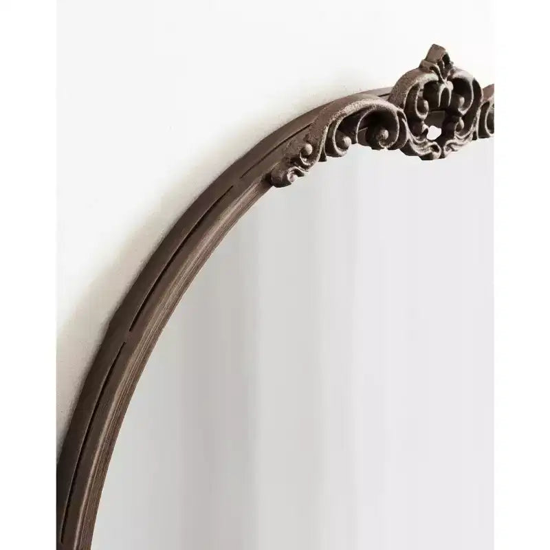 32"x30" Arched Decorative Framed Wall Mirror — Antique Bronze