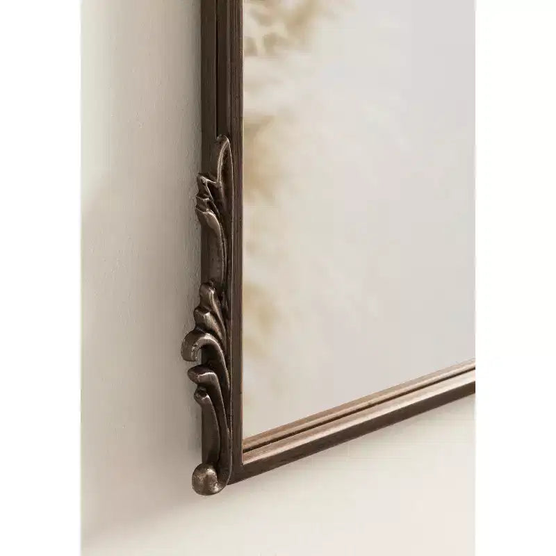 32"x30" Arched Decorative Framed Wall Mirror — Antique Bronze