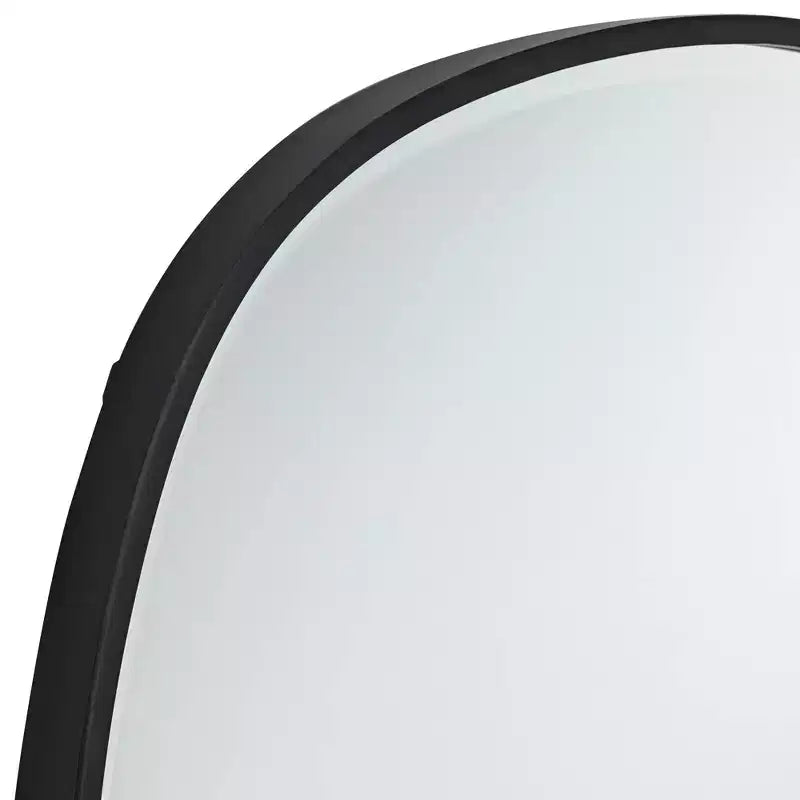 Miroir Mural Rectangulaire à Cadre Noir de 86 cm, Miroir Décoratif pour Salon et Chambre à Coucher