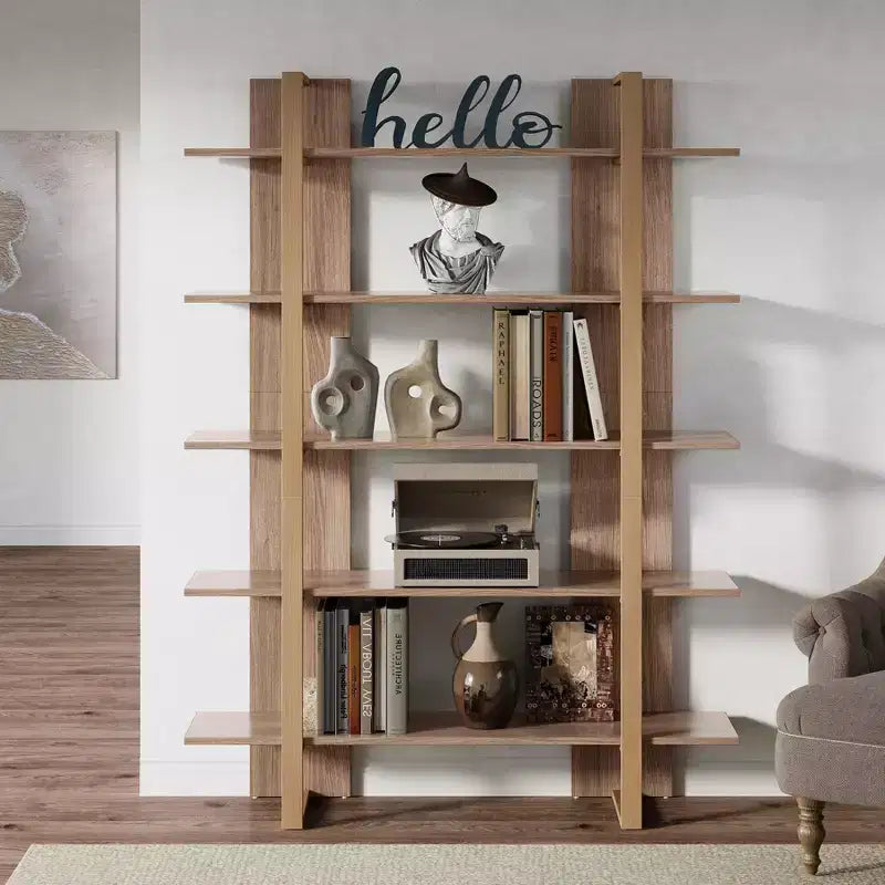 Table de chevet avec 2 tiroirs et étagère ouverte, Table de chevet avec rangement pour chambre à coucher