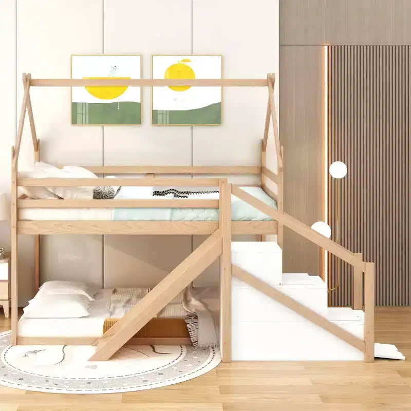Lit Plateforme Queen Size avec Tête de Lit, Lit Rembourré avec Sommier à Lattes en Bois, Pas Besoin de Sommier Tapissier