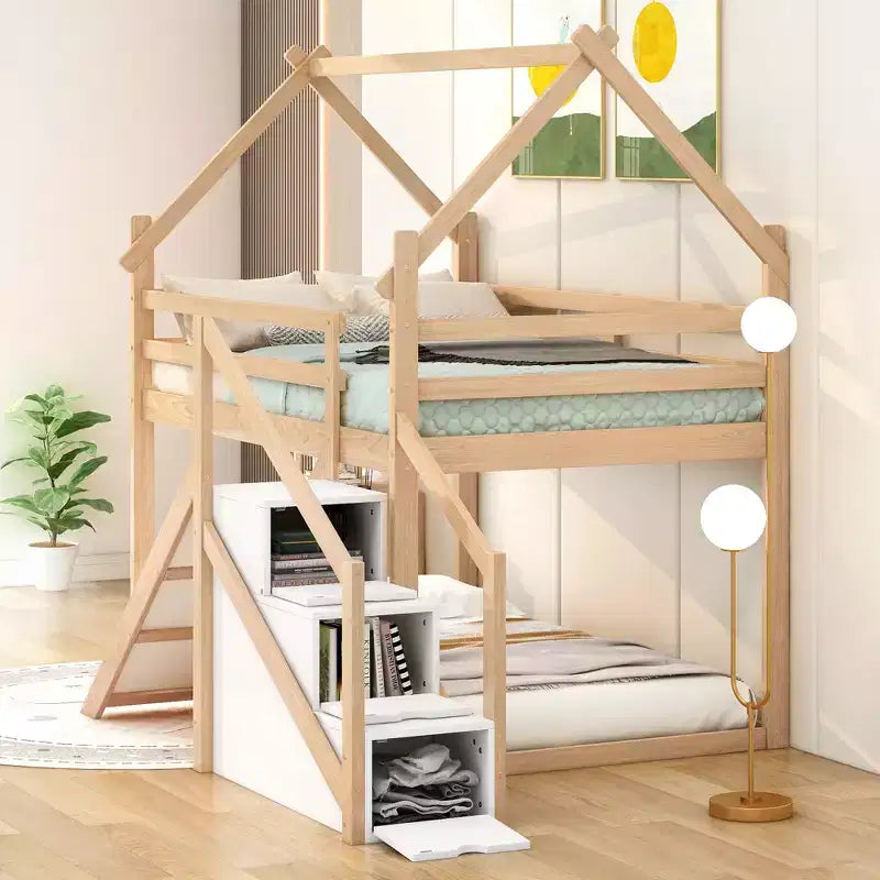 Lit Plateforme Queen Size avec Tête de Lit, Lit Rembourré avec Sommier à Lattes en Bois, Pas Besoin de Sommier Tapissier