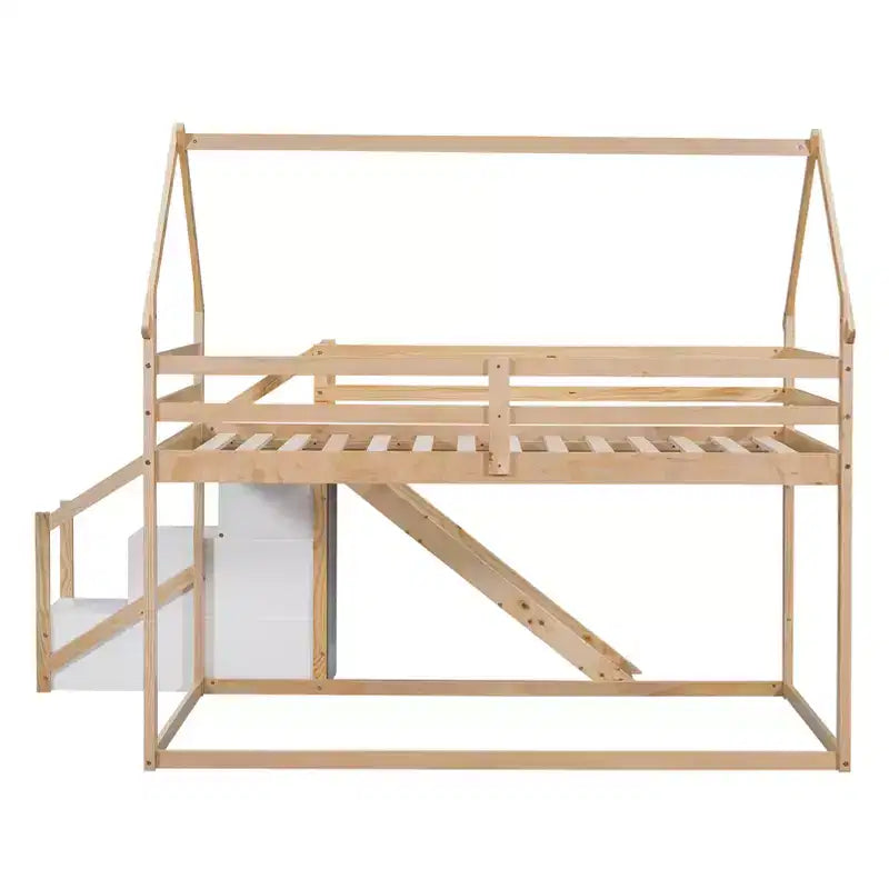 Lit Plateforme Queen Size avec Tête de Lit, Lit Rembourré avec Sommier à Lattes en Bois, Pas Besoin de Sommier Tapissier