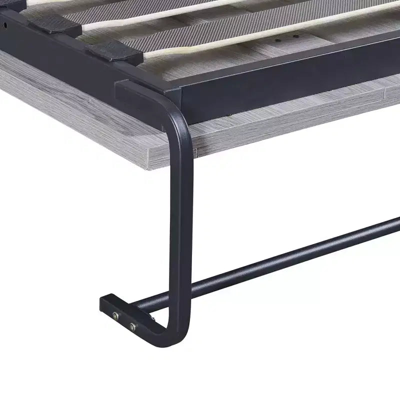 Cadre de lit plateforme Queen Size avec tête de lit et lattes en bois, aucun sommier tapissier requis