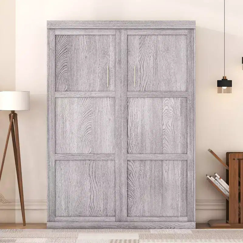 Cadre de lit plateforme Queen Size avec tête de lit et lattes en bois, aucun sommier tapissier requis