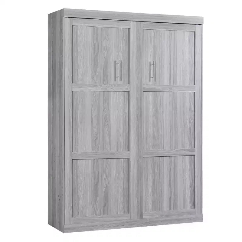 Cadre de lit plateforme Queen Size avec tête de lit et lattes en bois, aucun sommier tapissier requis