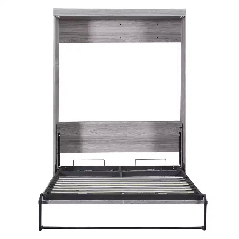 Cadre de lit plateforme Queen Size avec tête de lit et lattes en bois, aucun sommier tapissier requis