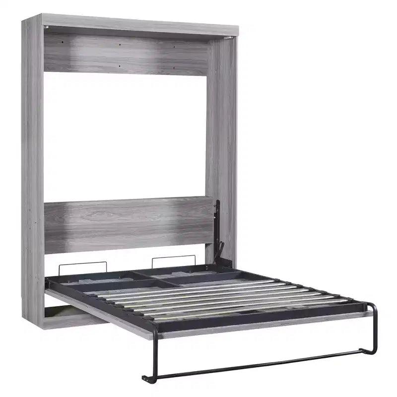 Cadre de lit plateforme Queen Size avec tête de lit et lattes en bois, aucun sommier tapissier requis