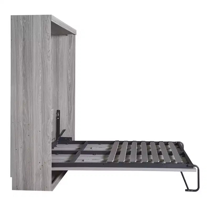 Cadre de lit plateforme Queen Size avec tête de lit et lattes en bois, aucun sommier tapissier requis