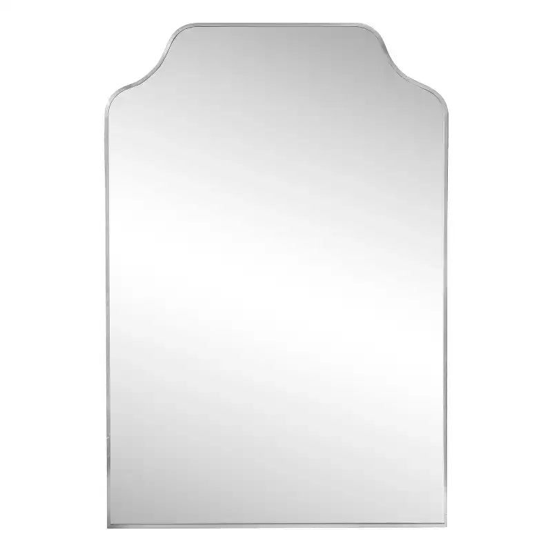 36"x24" Scalloped-Top Metal Framed Wall Mounted Mirror