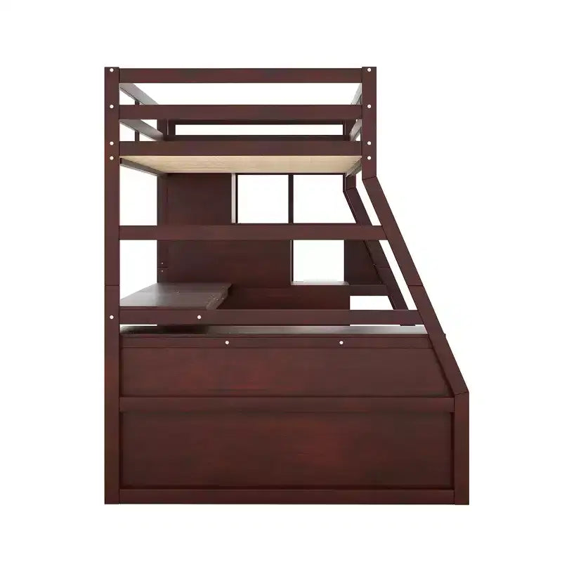 Twin Size Loft Bed with 7 Drawers, 2 Shelves & Desk — 94.7"L Solid Pine Wood