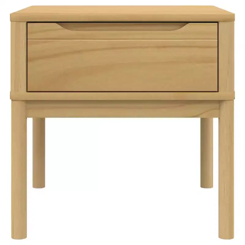 Solid Wood Pine Lamp Table — Nightstand & Storage Desk for Living Room or Bedroom