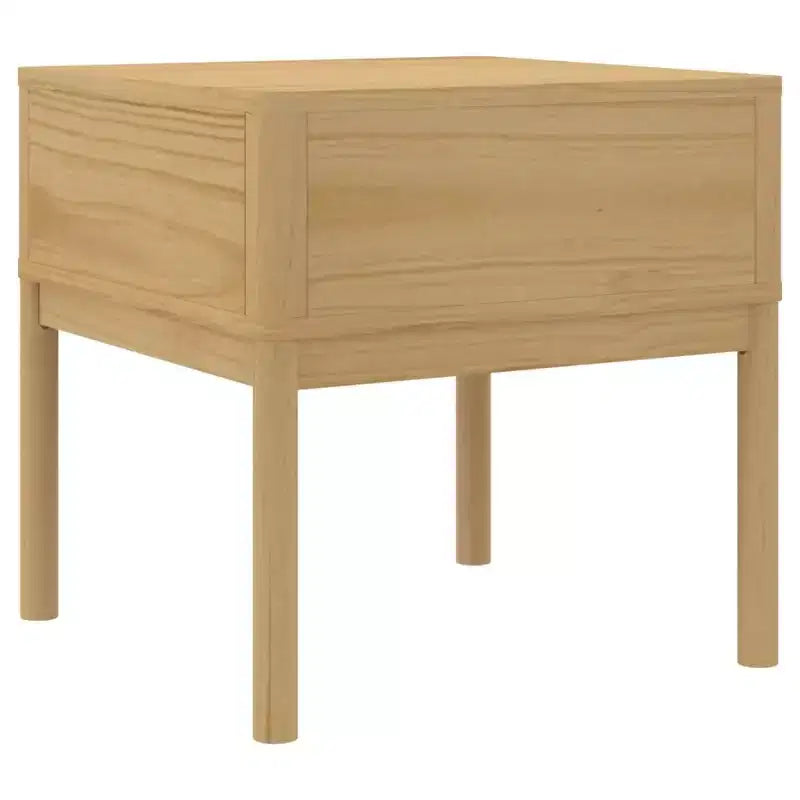 Solid Wood Pine Lamp Table — Nightstand & Storage Desk for Living Room or Bedroom