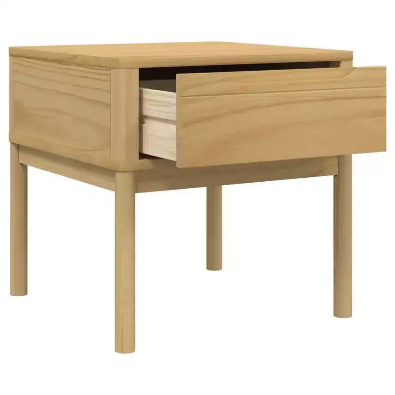 Solid Wood Pine Lamp Table — Nightstand & Storage Desk for Living Room or Bedroom