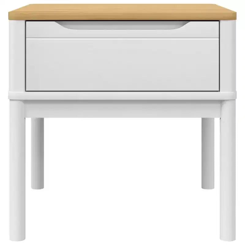 Solid Wood Pine Lamp Table — Nightstand & Storage Desk for Living Room or Bedroom
