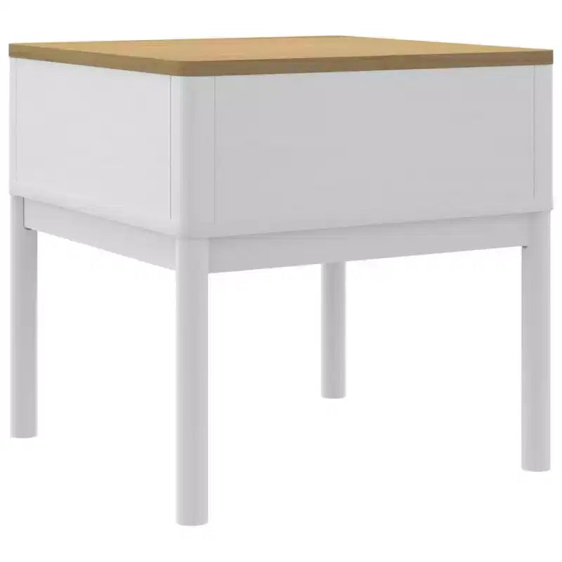 Solid Wood Pine Lamp Table — Nightstand & Storage Desk for Living Room or Bedroom