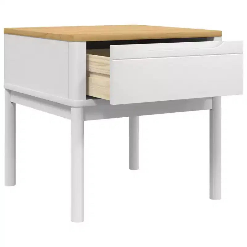 Solid Wood Pine Lamp Table — Nightstand & Storage Desk for Living Room or Bedroom