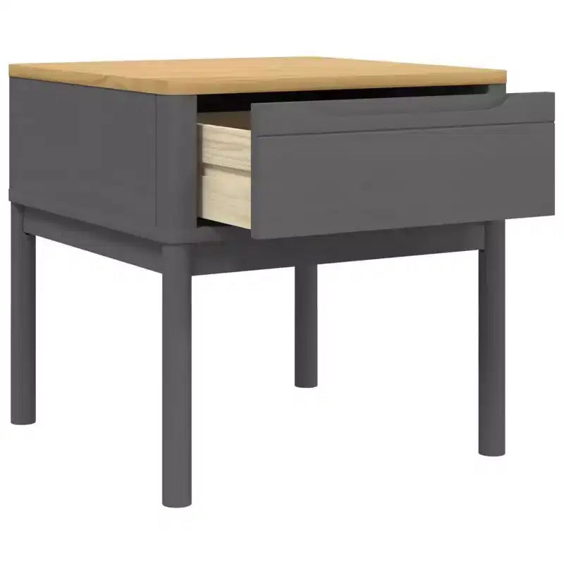 Solid Wood Pine Lamp Table — Nightstand & Storage Desk for Living Room or Bedroom