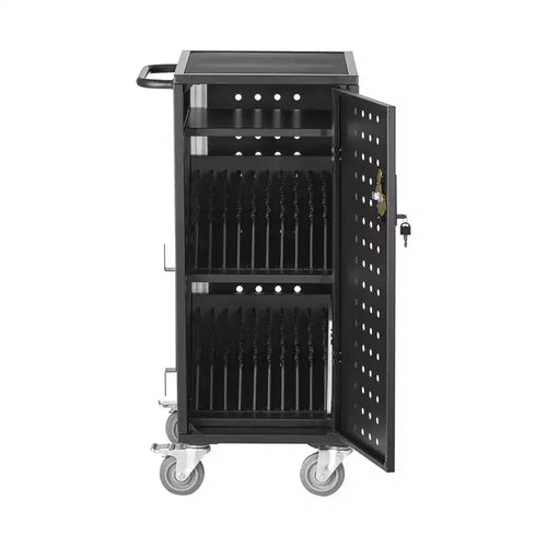VEVOR Laptop Cart, 20 Device Mobile Charging Cart, Up to 15.6 in Screen Size, Office and Classroom Mobile Charging Cart, for Chromebook