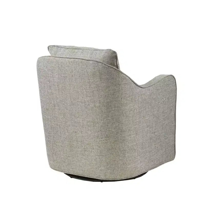 360° Accent Swivel Chair with Loose Back Cushion — Upholstered Armchair for Living Room & Office