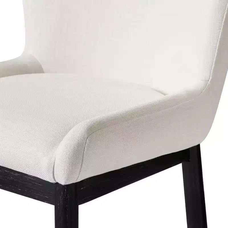 31" Wingback Bar Stool with Fabric Upholstery — Solid Wood Frame