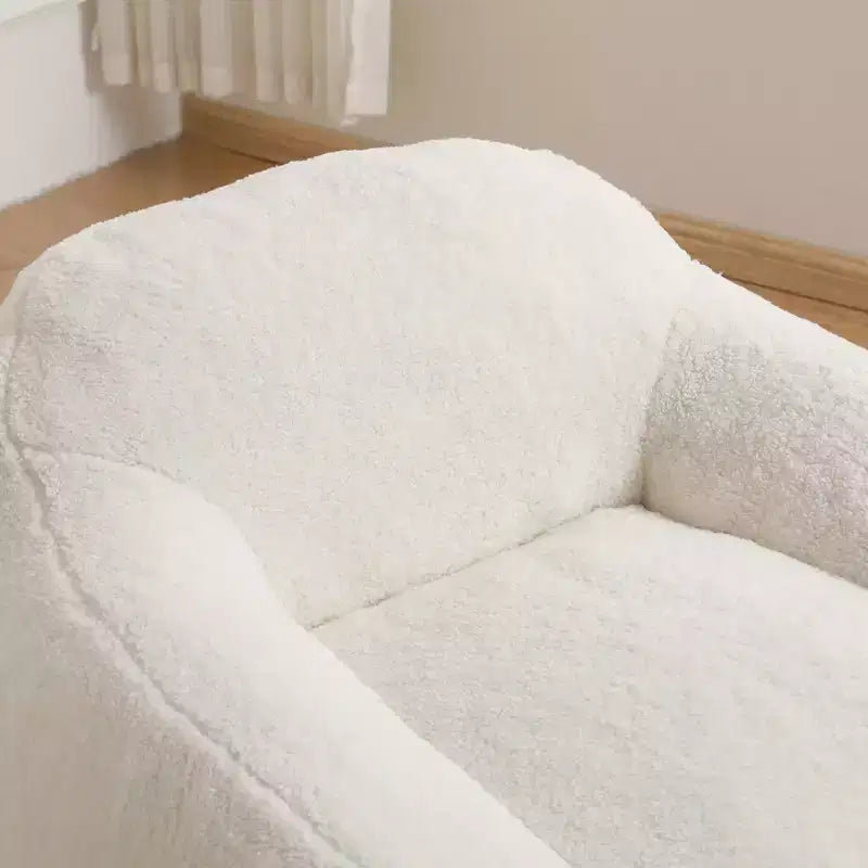 Giant Bean Bag Chair with Armrest — Faux Fur & Memory Foam, Pre-Filled