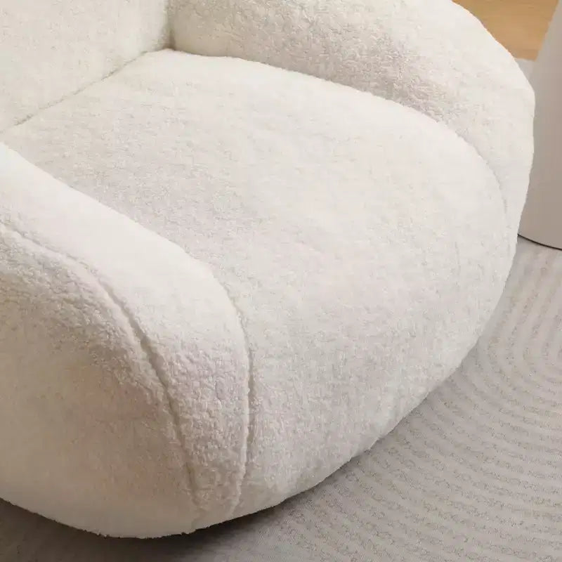 Giant Bean Bag Chair with Armrest — Faux Fur & Memory Foam, Pre-Filled