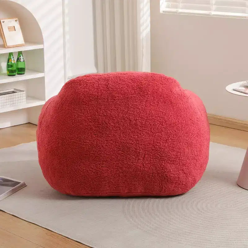 Giant Bean Bag Chair with Armrest — Faux Fur & Memory Foam, Pre-Filled
