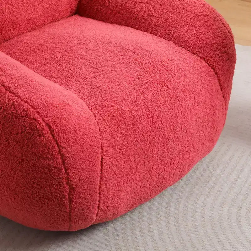 Giant Bean Bag Chair with Armrest — Faux Fur & Memory Foam, Pre-Filled