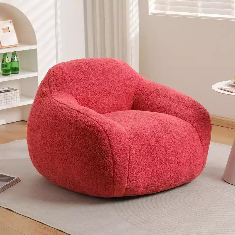 Giant Bean Bag Chair with Armrest — Faux Fur & Memory Foam, Pre-Filled