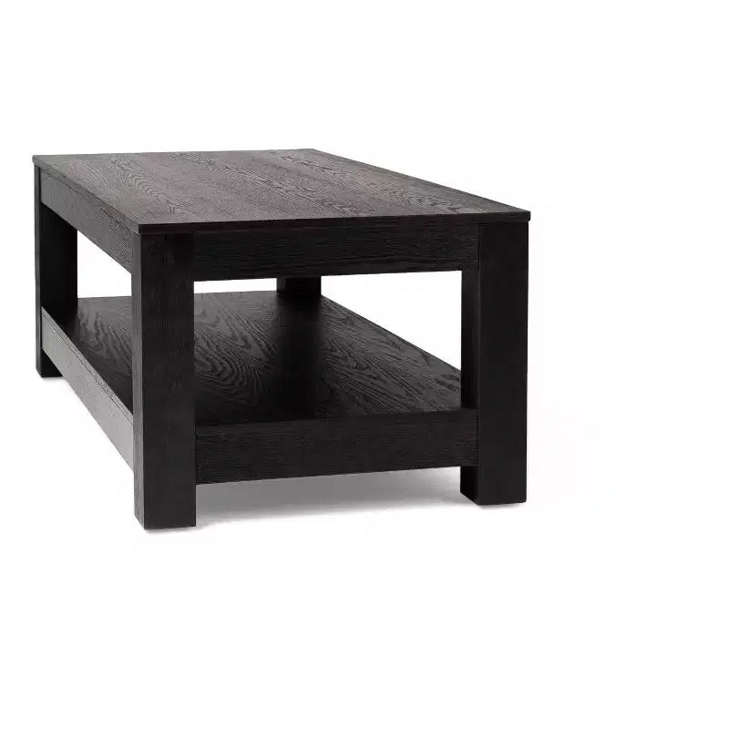 Wooden Coffee Table 48"x24" with Open Shelf — Handcrafted Solid Wood