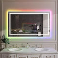 Acekool Bathroom Vanity Mirror with Color-Changing Backlight & Adjustable Front Light, Anti-Fog & Memory Function, Horizontal/Vertical Mount
