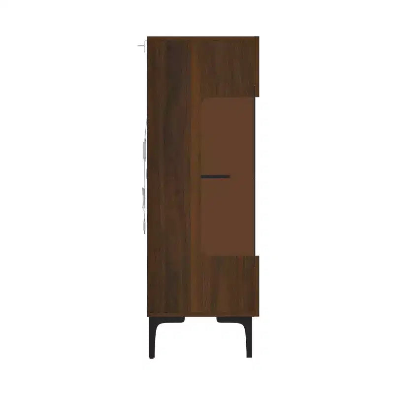 Contemporary Display Cabinet with Warm LED Light & Glass Front — Multifunctional Bookcase