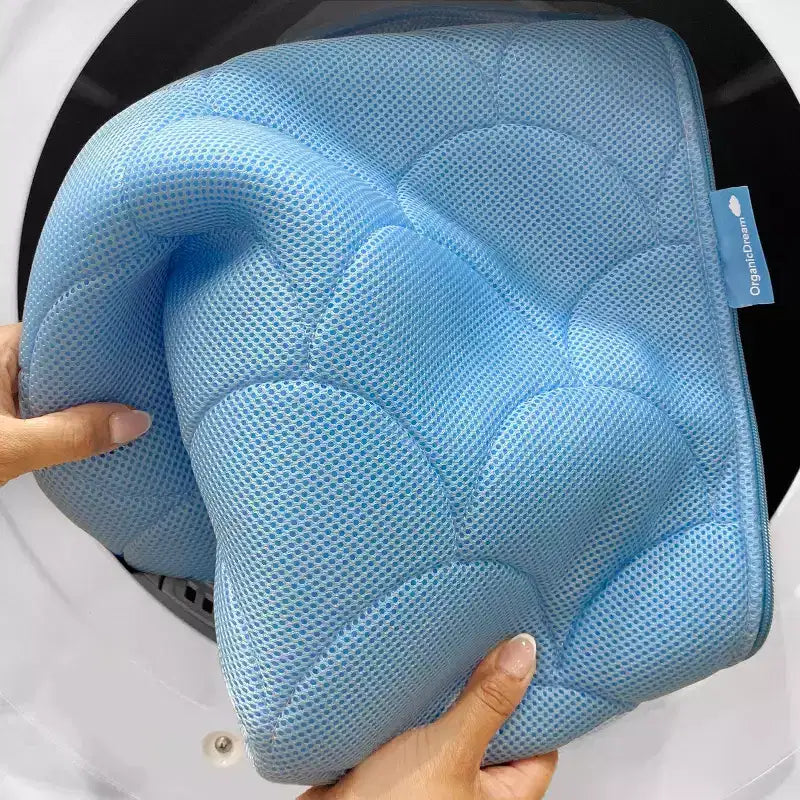 2-Stage Mini Crib Mattress — Breathable, Washable & Hypoallergenic, Sky Blue