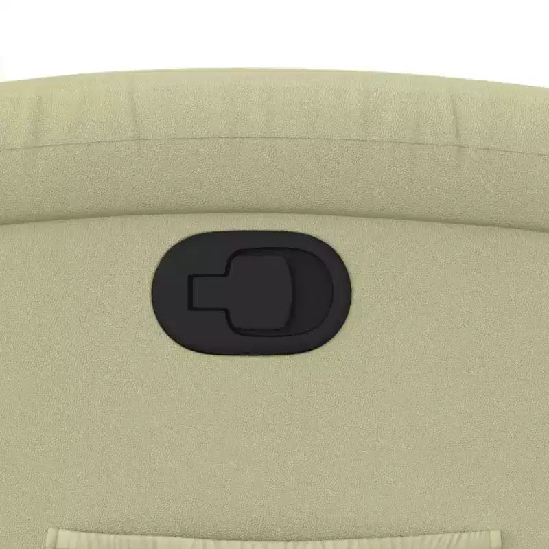 Fauteuil inclinable à dossier haut, en cuir véritable, manuel, sans massage - Crème