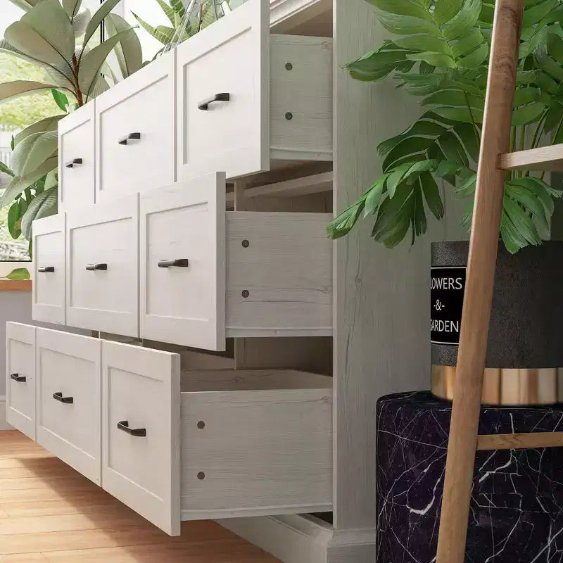 70.9" Wide Rustic 9-Drawer Dresser — Bedroom & Living Room Storage Chest