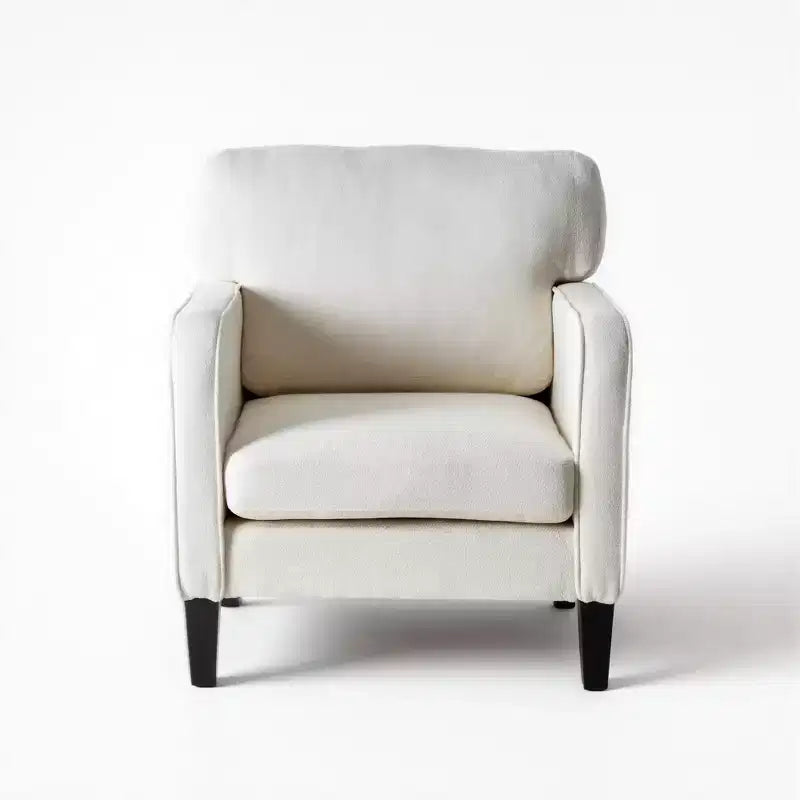 Fauteuil de lecture moderne avec accoudoir et dossier, chaise confortable avec cadre en bois pour salon, salle d'attente, salle de réception