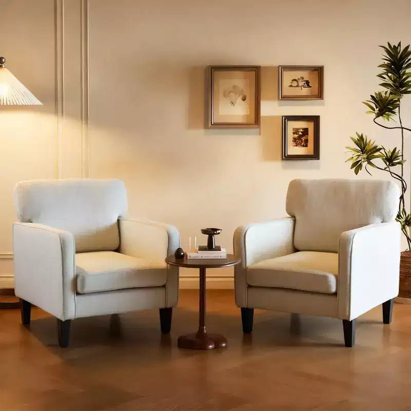 Fauteuil de lecture moderne avec accoudoir et dossier, chaise confortable avec cadre en bois pour salon, salle d'attente, salle de réception