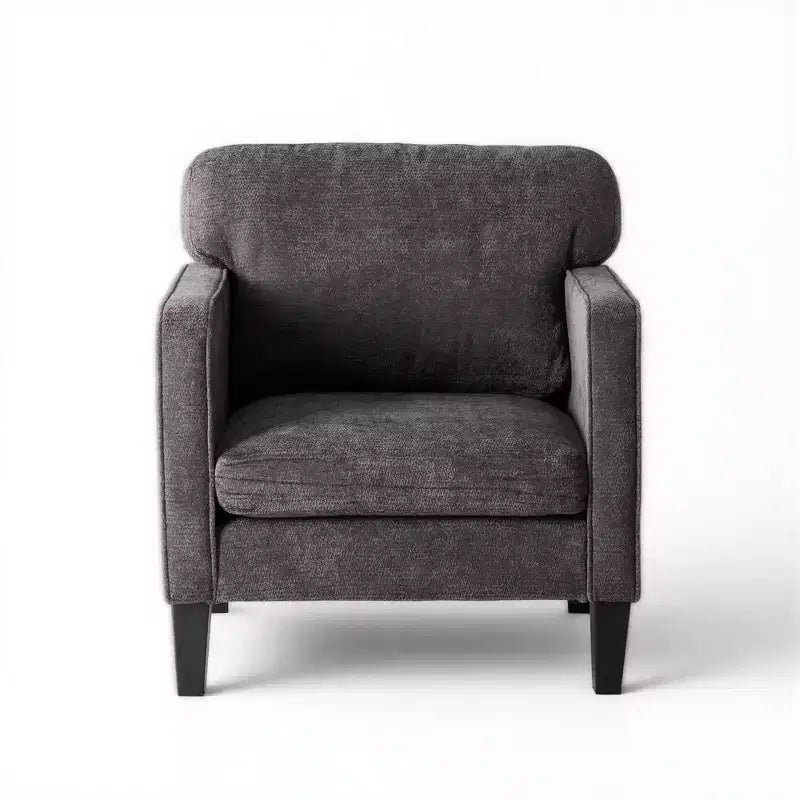 Fauteuil de lecture moderne avec accoudoir et dossier, chaise confortable avec cadre en bois pour salon, salle d'attente, salle de réception