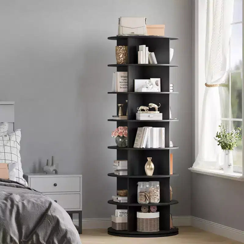 Tour à Chaussures, Organiseur de Chaussures Rotatif sur Pied, Présentoir à Chaussures Vertical Rotatif, Rangement à Chaussures Carrousel Rond, Organisation de Placard à Chaussures