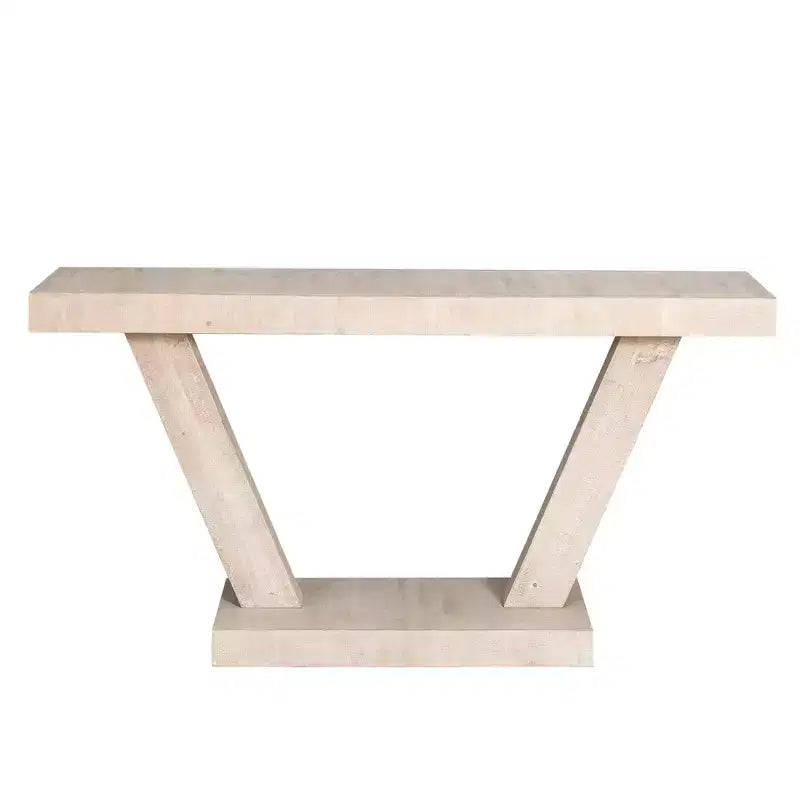 60" Vintage Distressed Wood Console Table with 2-Tier Storage Cabinet