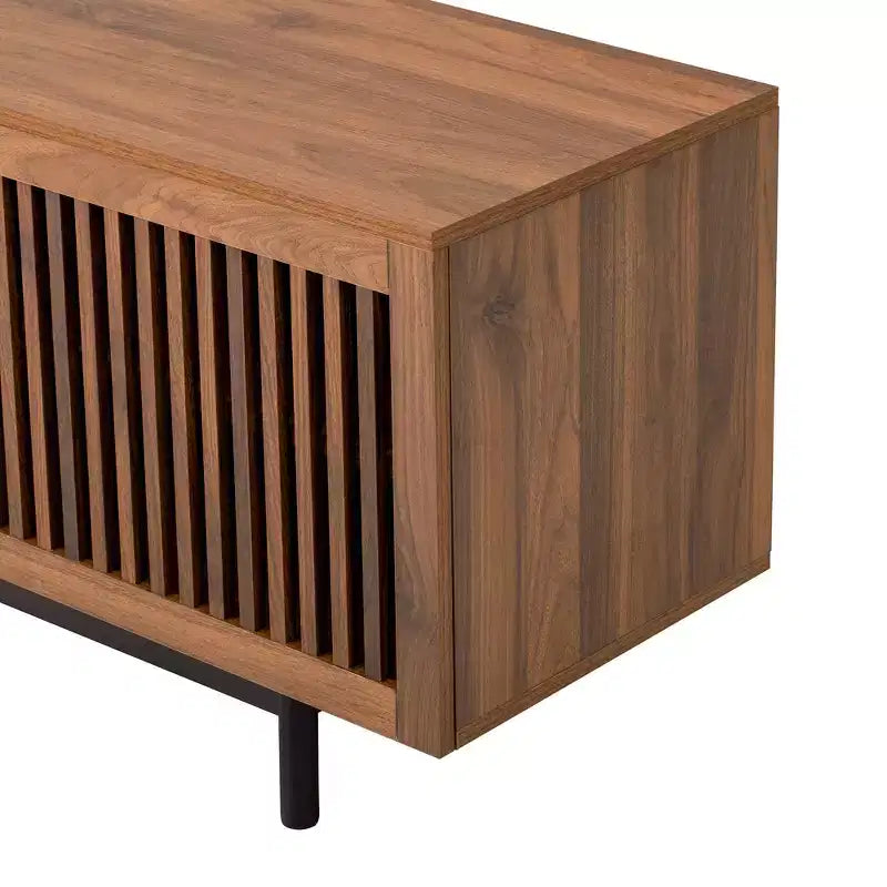 78" Modern TV Stand for 85" TVs with Deep Drawers, Cable Management — Walnut
