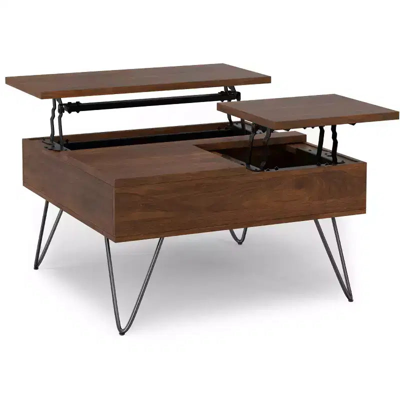 Table basse carrée relevable de 32 pouces de style industriel