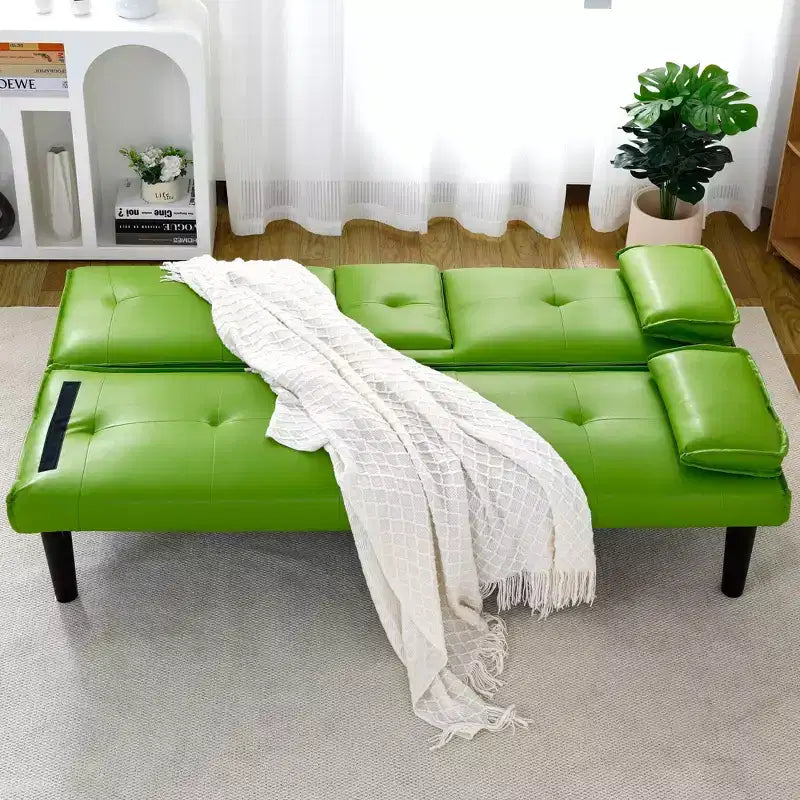 Canapé-lit convertible moderne de 170 cm avec porte-gobelet, canapé-lit pour petits espaces, appartements et bureaux