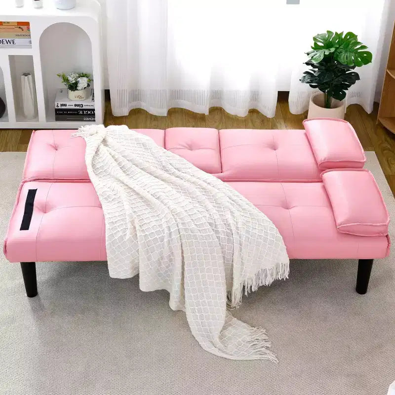 Canapé-lit convertible moderne de 170 cm avec porte-gobelet, canapé-lit pour petits espaces, appartements et bureaux