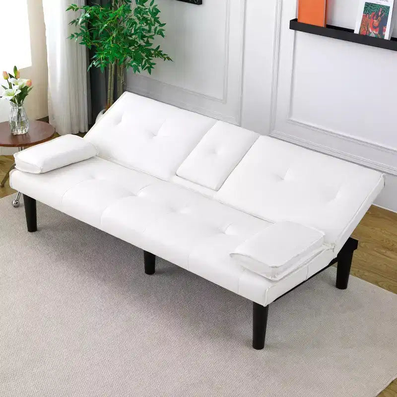 Canapé-lit convertible moderne de 170 cm avec porte-gobelet, canapé-lit pour petits espaces, appartements et bureaux