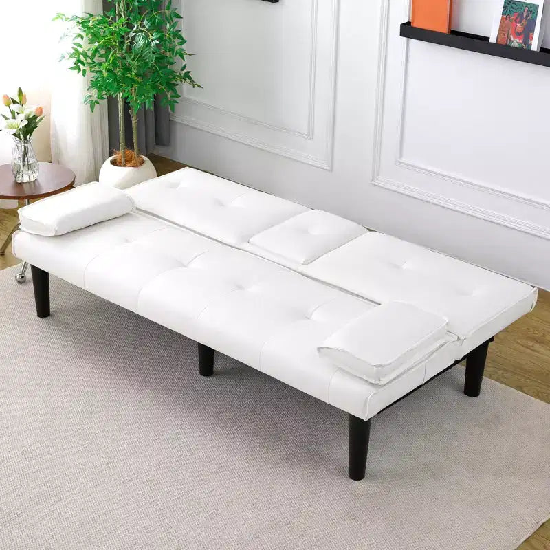 Canapé-lit convertible moderne de 170 cm avec porte-gobelet, canapé-lit pour petits espaces, appartements et bureaux