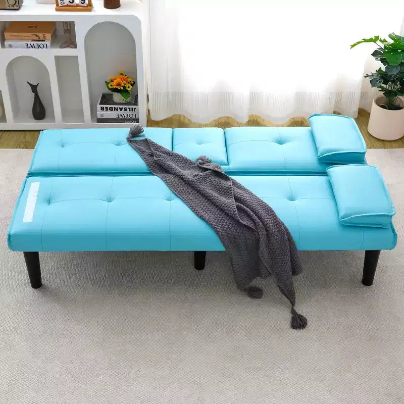 Canapé-lit convertible moderne de 170 cm avec porte-gobelet, canapé-lit pour petits espaces, appartements et bureaux
