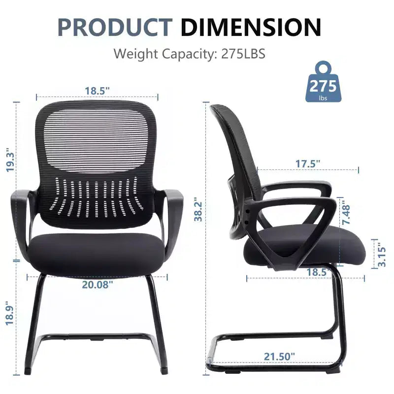 Chaise de bureau ergonomique avec assise rembourrée, chaise gamer avec accoudoirs et soutien lombaire, chaise d'ordinateur pour salle de lecture, noir