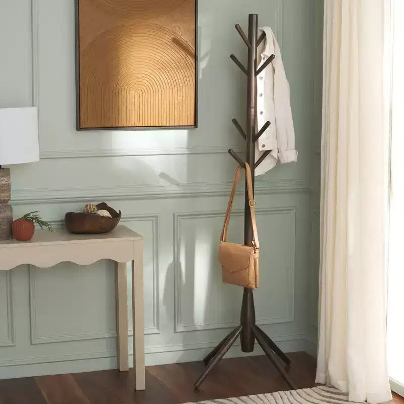 Porte-manteau sur pied avec crochets multiples pour entrée et chambre à coucher